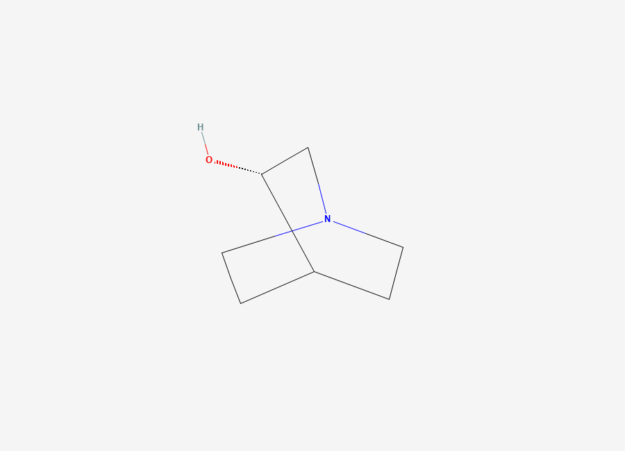 Two-dimensional chemical structure of 3-Quinuclidinol (S-(-)-3-Quinuclidinol), CAS 34583-34-1