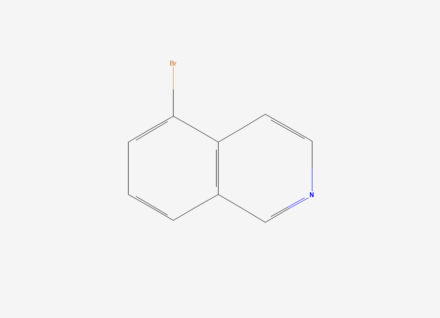Two-dimensional chemical structure of 5-Bromoisoquinoline