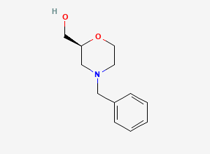 Two-dimensional chemical structure of (S)-(4-benzylmorpholin-2-yl)methanol