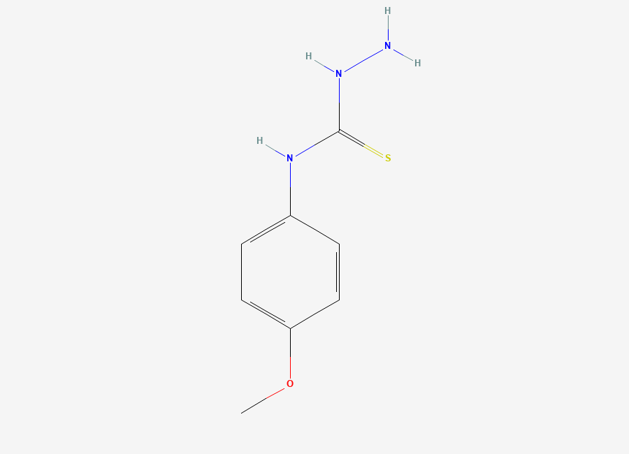 Two-dimensional chemical structure of 3-Amino-1-(4-methoxyphenyl)thiourea