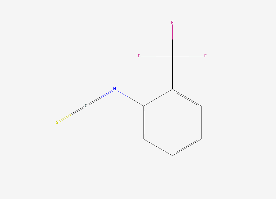 Two-dimensional chemical structure of 2-(Trifluoromethyl)phenyl isothiocyanate