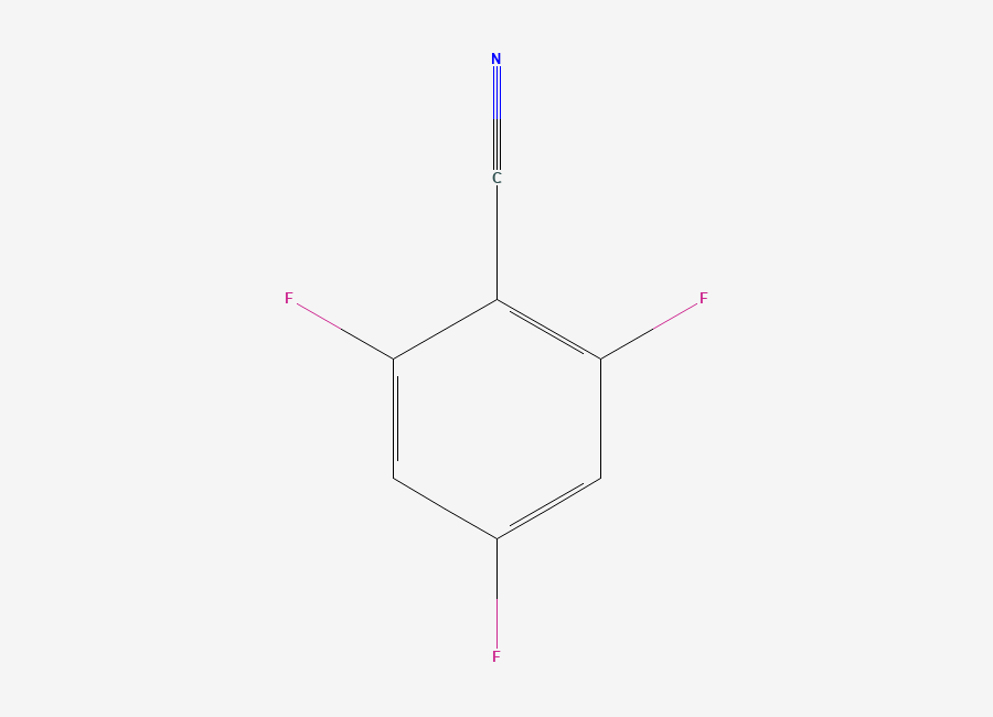 Two-dimensional chemical structure of 2,4,6-Trifluorobenzonitrile