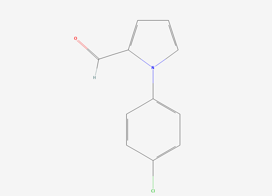 Two-dimensional chemical structure of 1-(4-chlorophenyl)-1H-pyrrole-2-carbaldehyde