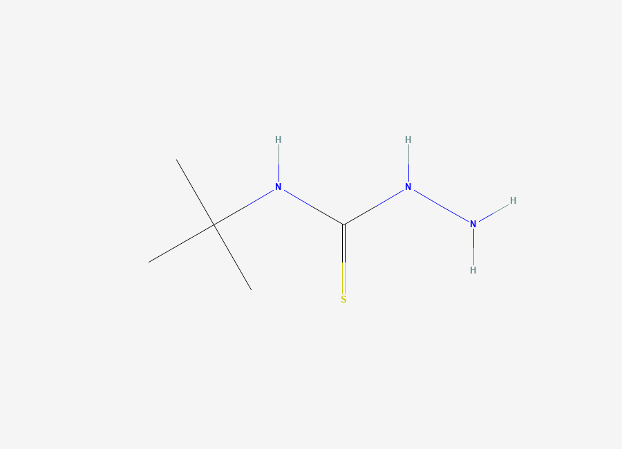 Two-dimensional chemical structure of N-(tert-butyl)hydrazinecarbothioamide