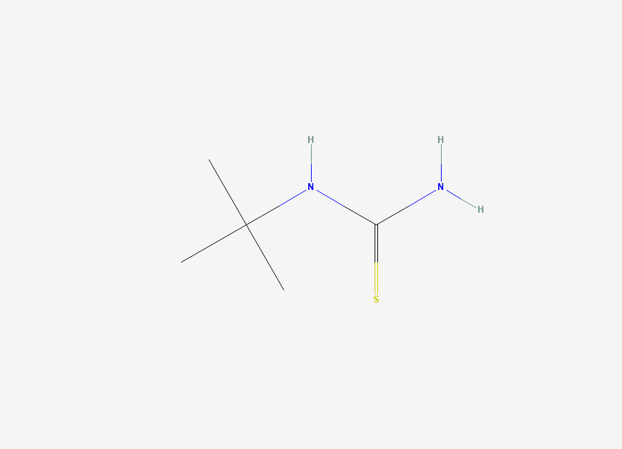Two-dimensional chemical structure of N-(tert-Butyl)thiourea