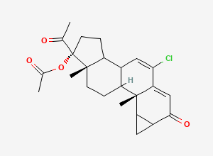 Two-dimensional chemical structure of Cyproterone Acetate