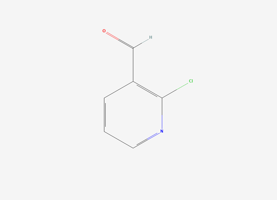 Two-dimensional chemical structure of 2-Chloro-3-pyridinecarboxaldehyde