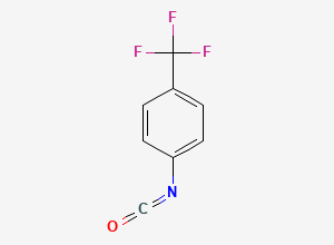 Two-dimensional chemical structure of 4-(Trifluoromethyl)phenyl Isocyanate, CAS 1548-13-6
