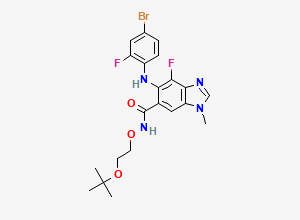 Two-dimensional chemical structure of Binimetinib Amide Impurity, CAS 1604812-70-5