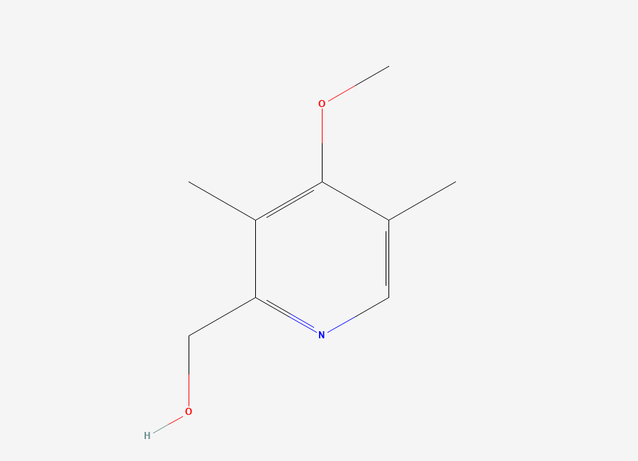 Two-dimensional chemical structure of Omeprazole Hydroxymethyl Impurity (Free Base), CAS 86604-78-6