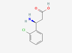 Two-dimensional chemical structure of (s)-3-Amino-3-(2-chlorophenyl)propanoic acid
