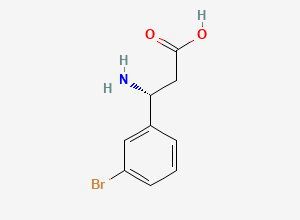 Two-dimensional chemical structure of (R)-3-Amino-3-(3-bromophenyl)propanoic acid