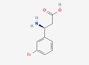 Two-dimensional chemical structure of (S)-3-Amino-3-(3-bromophenyl)propanoic acid