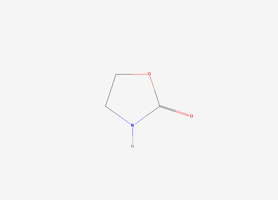 Two-dimensional chemical structure of 2-Oxazolidinone, CAS 497-25-6