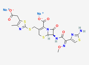 Two-dimensional chemical structure of Cefodizime Impurity 12