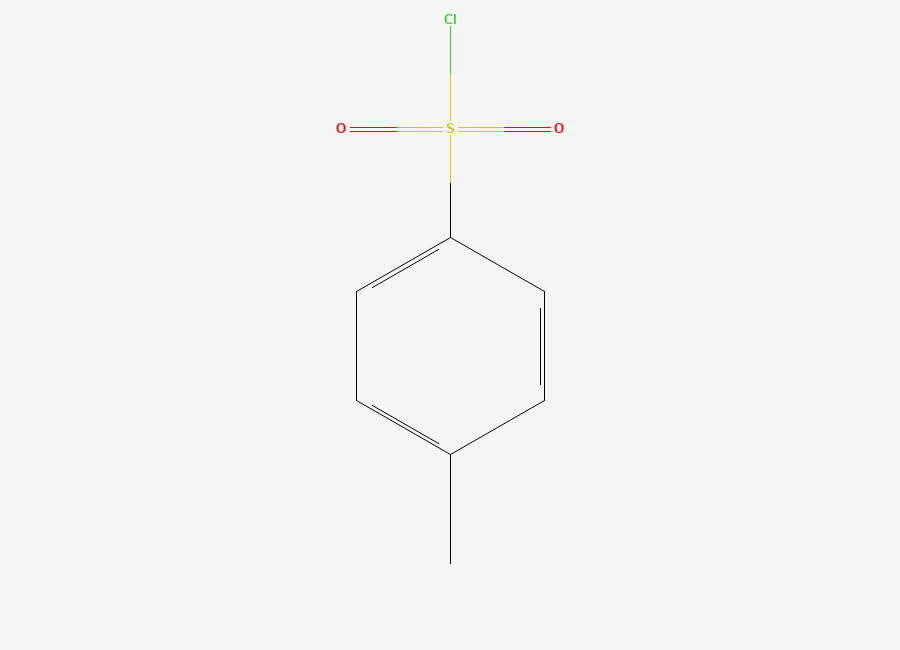 Two-dimensional chemical structure of p-Toluenesulfonyl chloride, CAS 98-59-9
