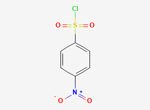 Two-dimensional chemical structure of 4-Nitrobenzenesulfonyl chloride / Nosyl Chloride / p-Nitrobenzenesulfonyl Chloride, CAS 98-74-8
