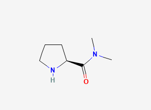 Two-dimensional chemical structure of (2S)-N,N-dimethylpyrrolidine-2-carboxamide