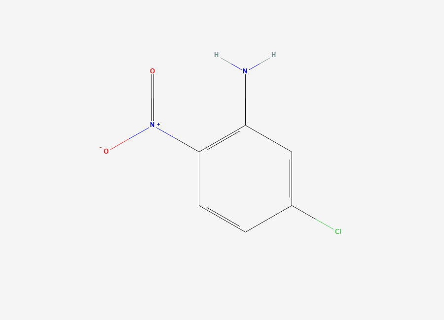 Two-dimensional chemical structure of 5-Chloro-2-nitroaniline, CAS 1635-61-6