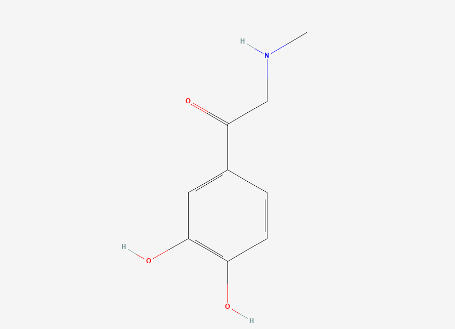 Two-dimensional chemical structure of Adrenalone, CAS 99-45-6