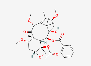 Two-dimensional chemical structure of Cabazitaxel Impurity 9