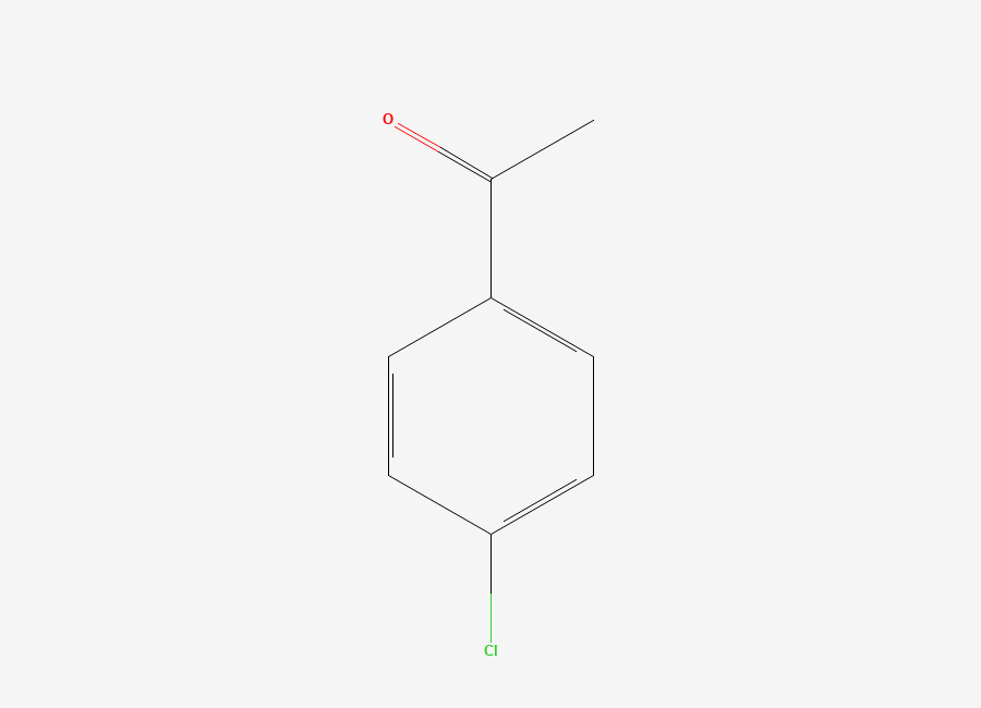 Two-dimensional chemical structure of P-Chloroacetophenone