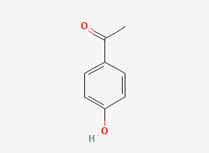 Two-dimensional chemical structure of Paracetamol EP Impurity E/ 4'-Hydroxy acetophenone, CAS 99-93-4