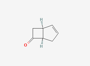 Two-dimensional chemical structure of (-)-(1S,5R)-cis-Bicyclo[3.2.0]hept-2-en-6-one
