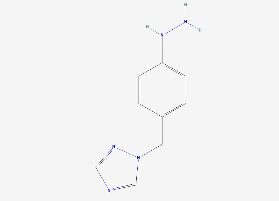 Two-dimensional chemical structure of 1-(4-Hydrazinylbenzyl)-1H-1,2,4-triazole