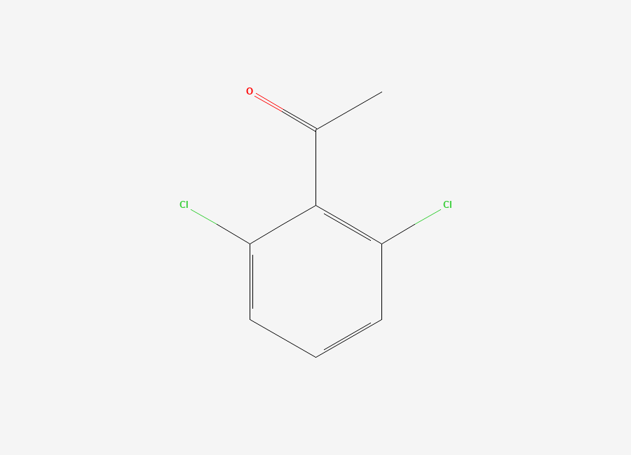 Two-dimensional chemical structure of 2,6-Dichloroacetophenone, CAS 2040-05-3