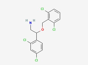 Two-dimensional chemical structure of Isoconazole Nitrate EP Impurity B / Isoconazole EP Impurity C, CAS 1305320-62-0