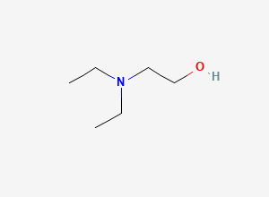 Two-dimensional chemical structure of Diethylethanolamine, CAS 100-37-8