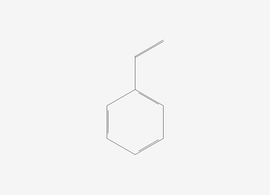 Two-dimensional chemical structure of Styrene