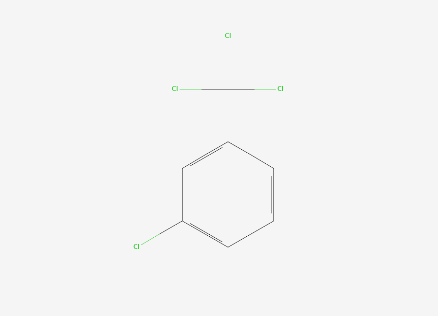 Two-dimensional chemical structure of 3-Chlorobenzotrichloride, CAS 2136-81-4
