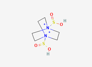 Two-dimensional chemical structure of 1,4-Diazoniabicyclo[2.2.2]octane-1,4-disulfinic acid