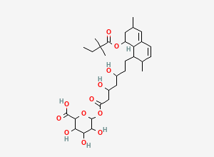 Two-dimensional chemical structure of Simvastatin acyl-b-D-glucuronide, CAS 463962-56-3