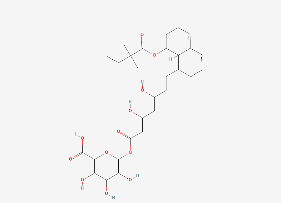 Two-dimensional chemical structure of Simvastatin acyl-b-D-glucuronide, CAS 463962-56-3