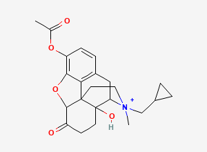 Two-dimensional chemical structure of Acetyl Methyl Naltrexone, CAS 1252784-80-7