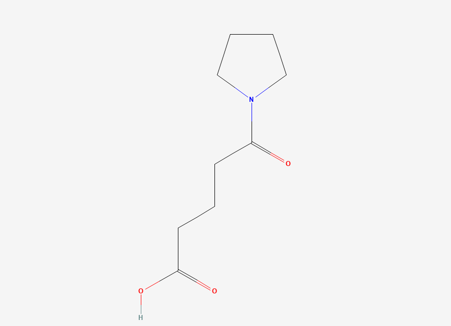 Two-dimensional chemical structure of 5-Oxo-5-pyrrolidin-1-yl-pentanoic acid