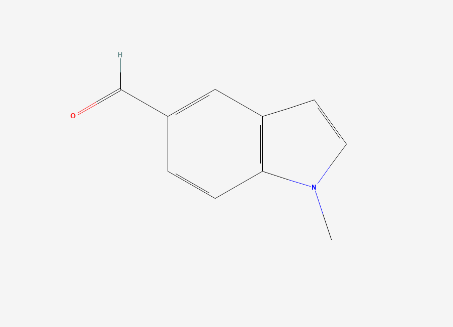 Two-dimensional chemical structure of 1-methyl-1H-indole-5-carbaldehyde