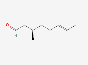Two-dimensional chemical structure of 6-Octenal, 3,7-dimethyl-, (3R)-