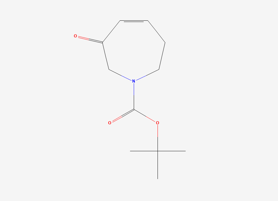 Two-dimensional chemical structure of tert-Butyl 3-oxo-2,3,6,7-tetrahydro-1H-azepine-1-carboxylate