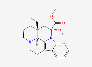 Two-dimensional chemical structure of (3S,14R,16R)-VIncamine