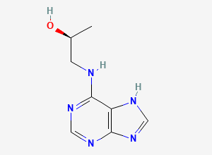 Two-dimensional chemical structure of (2S)-1-(7H-purin-6-ylamino)propan-2-ol