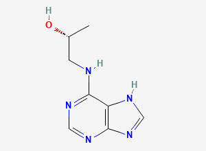 Two-dimensional chemical structure of (2R)-1-(9H-Purin-6-ylamino)-2-propanol