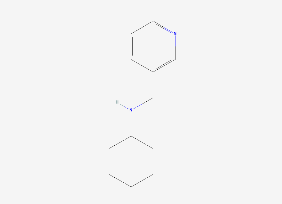 Two-dimensional chemical structure of N-(pyridin-3-ylmethyl)cyclohexanamine