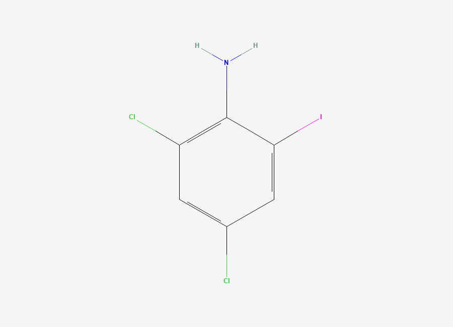 Two-dimensional chemical structure of 2,4-Dichloro-6-iodoaniline