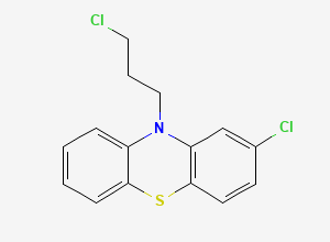 Two-dimensional chemical structure of 2-Chloro-10-(3-chloropropyl)phenothiazine, CAS 2765-59-5
