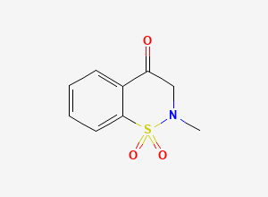 Two-dimensional chemical structure of 2-Methyl-2,3-dihydro-4H-benzo[e][1,2]thiazin-4-one 1,1-Dioxide, CAS 5510-10-1