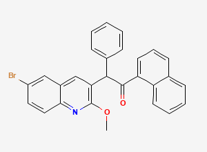 Two-dimensional chemical structure of C28H20BrNO2